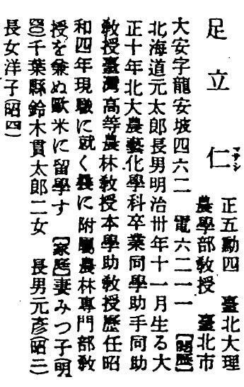 足立仁-台灣人物誌
