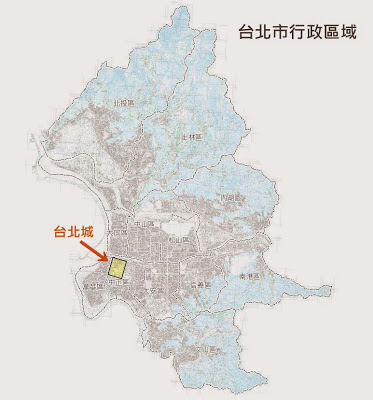 青田七六-台北市與台北城相對位置-1